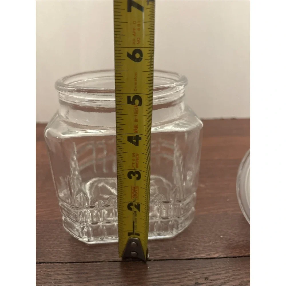 Vintage Koeze's Clear Glass Jar Apothecary Kitchen Canister Sealing Lid 7.5 Inch